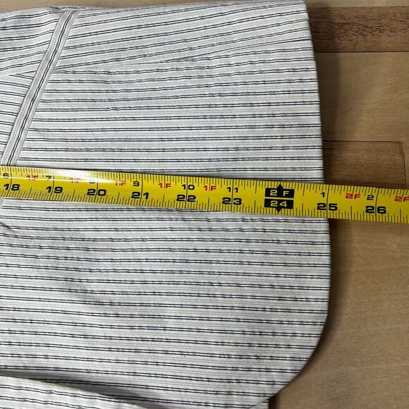 Talbots Petites Cream Tan Seersucker Pinstripe Blazer Jacket Preppy Size 14 - Picture 9 of 9